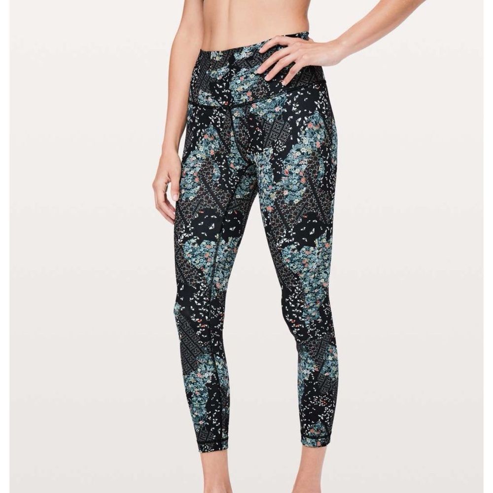 Lululemon Wunder Under Hi-Rise 7/8 Tight 25" Assemblage Alpine White Multi 4
